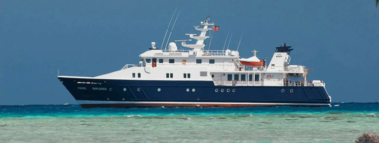 HANSE EXPLORER at anchor