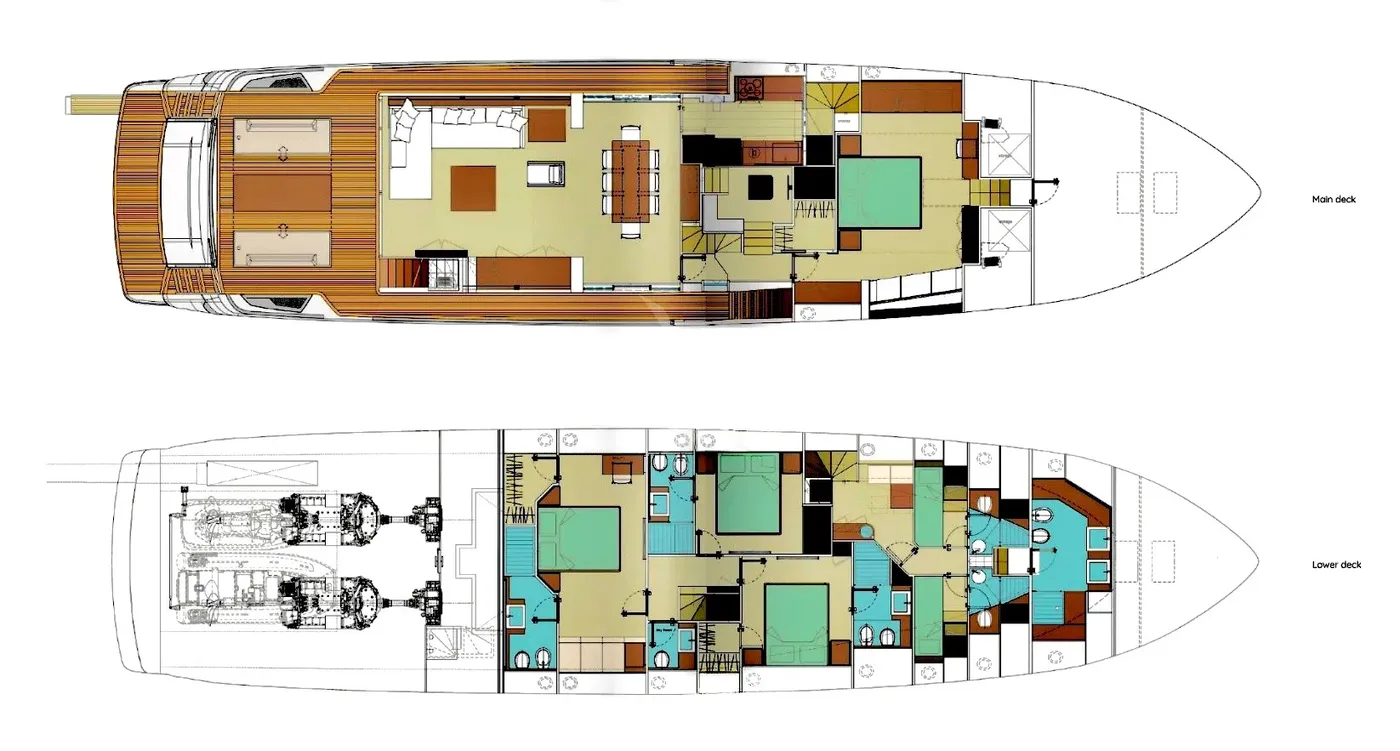 BARRACUDA III, deck plan 1
