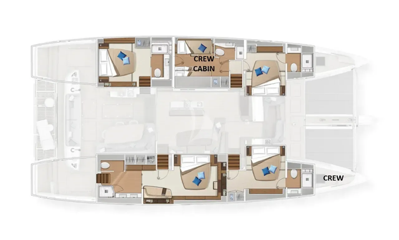 REVE BLEU, deck plan 1
