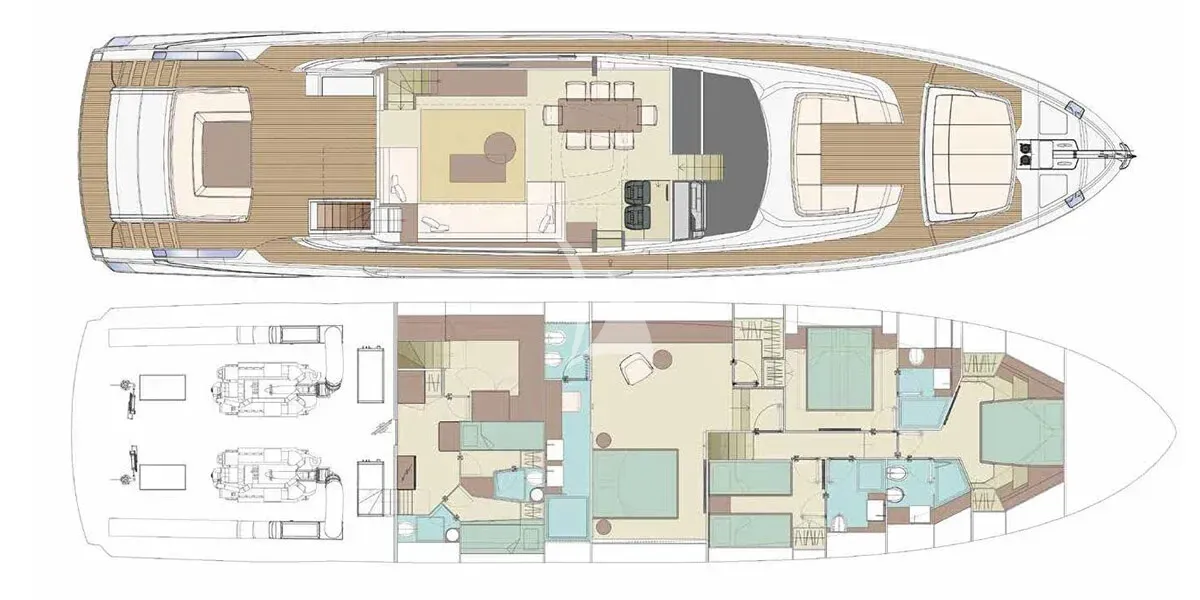 SPACE COWBOY, deck plan 1